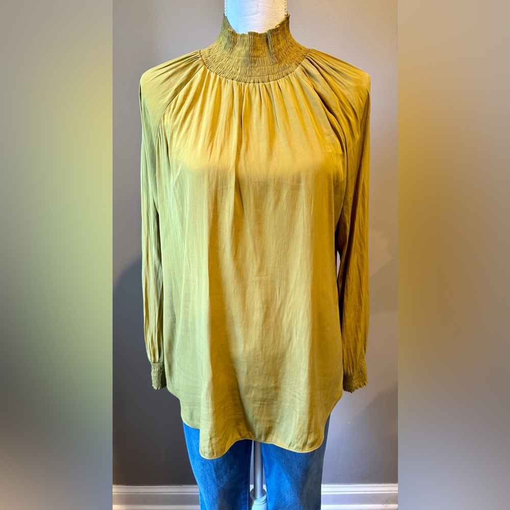 Chico’s - Chartreuse High-Neck Tunic Top, M